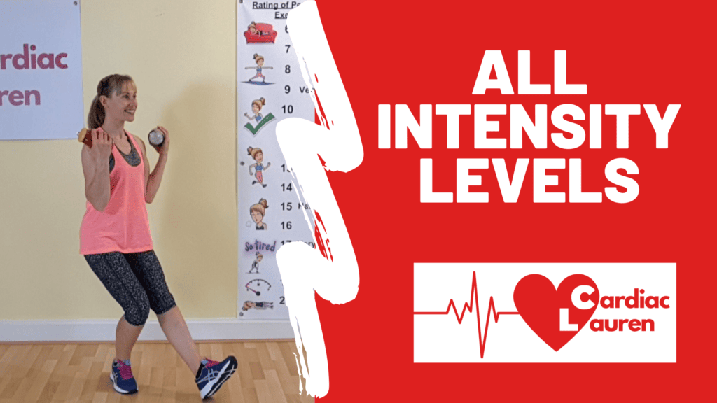 All intensity levels - work your way through the exercises